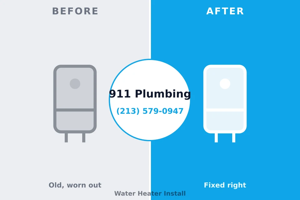 Before and after: plumbing company Seven Corners, VA